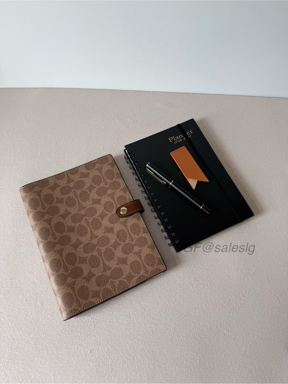 NWT Coach Notebook In Signature Tan with Planner - Picture 2 of 16